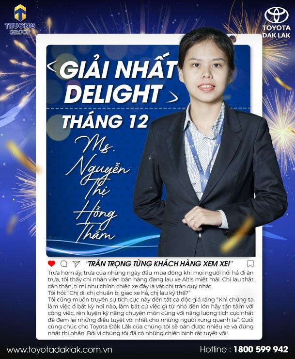 TOYOTA DAK LAK - GIẢI CÂU CHUYỆN DELIGHT & Ý TƯỞNG KAIZEN THÁNG 12!  HÀNH ĐỘNG NHỎ - Ý NGHĨA LỚN