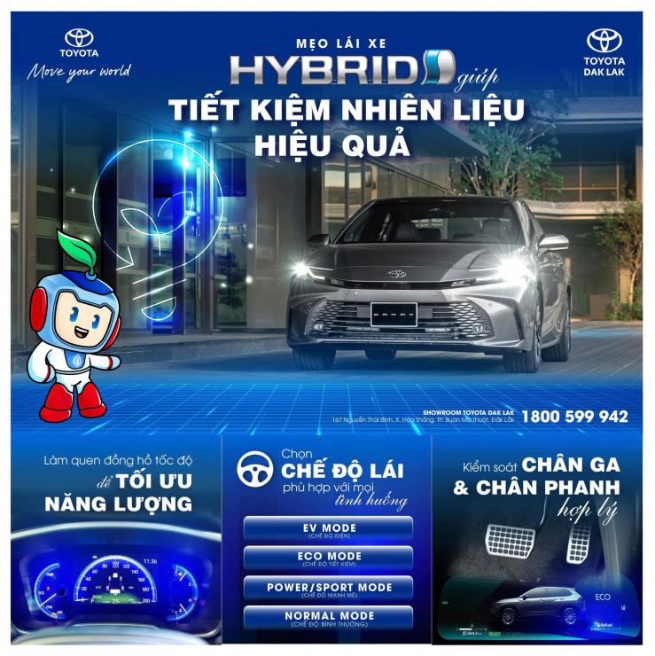TOYOTA DAK LAK CHIA SẺ “MẸO” LÁI XE HYBRID TIẾT KIỆM NHIÊN LIỆU NHẤT (PHẦN 1)