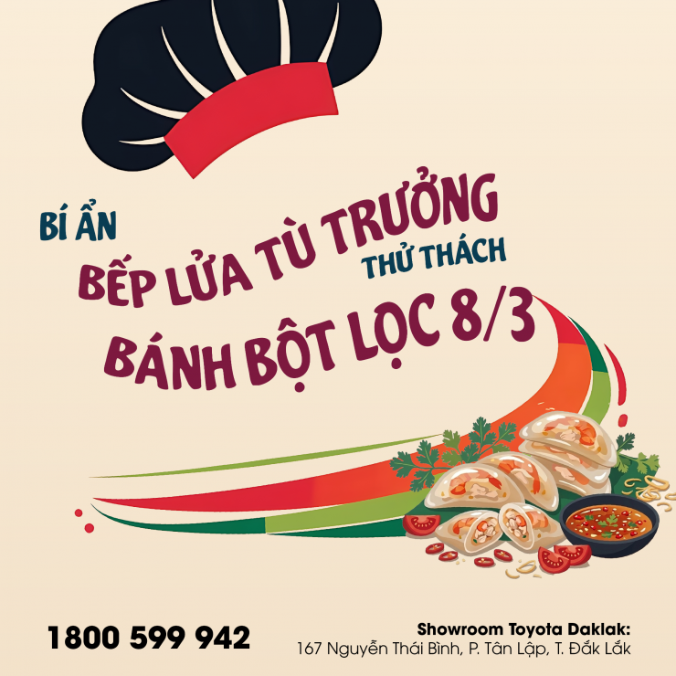 KHÔNG KHÍ 8/3 SÔI ĐỘNG TẠI TOYOTA ĐẮK LẮK QUA THỬ THÁCH BÁNH BỘT LỌC