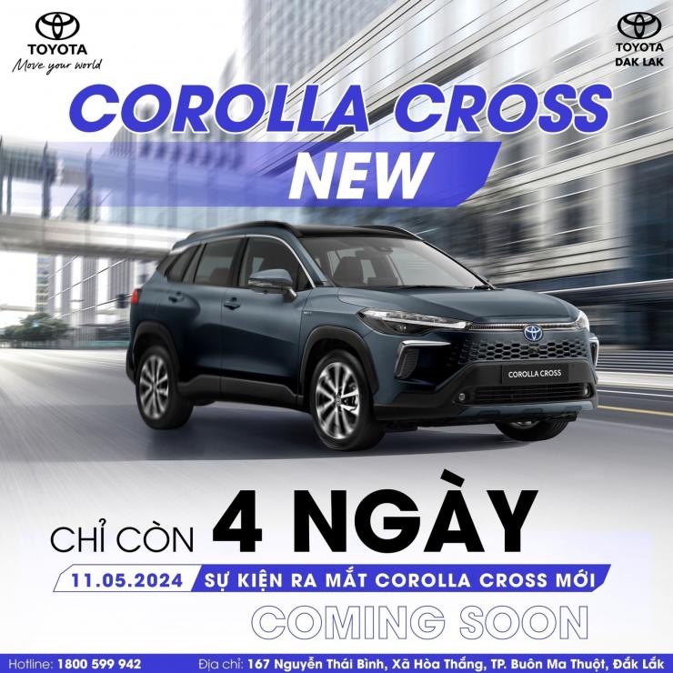 Đếm ngược khoảnh khắc Corolla Cross mới chào sân tại Toyota Daklak!