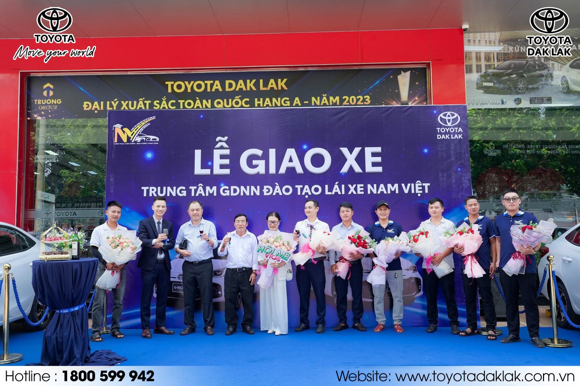 TOYOTA ĐẮK Lắk Bàn Giao Lô Xe Toyota Vios Mới Cho Trung Tâm GDNN Đào Tạo Lái Xe Nam Việt