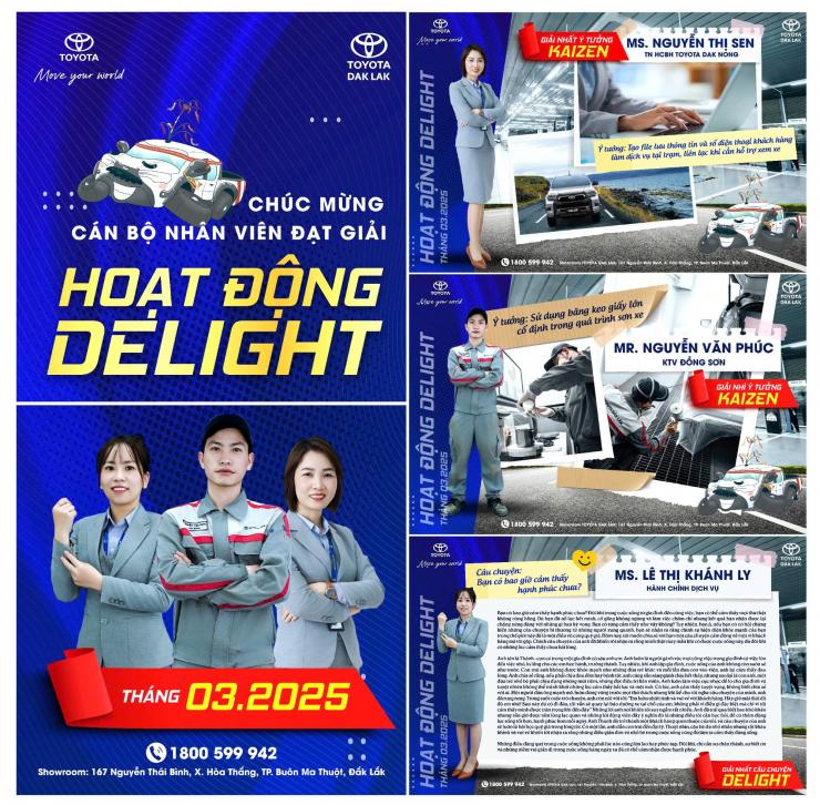 VINH DANH CHIẾN DỊCH DELIGHT THÁNG 03/2025 TẠI TOYOTA DAK LAK