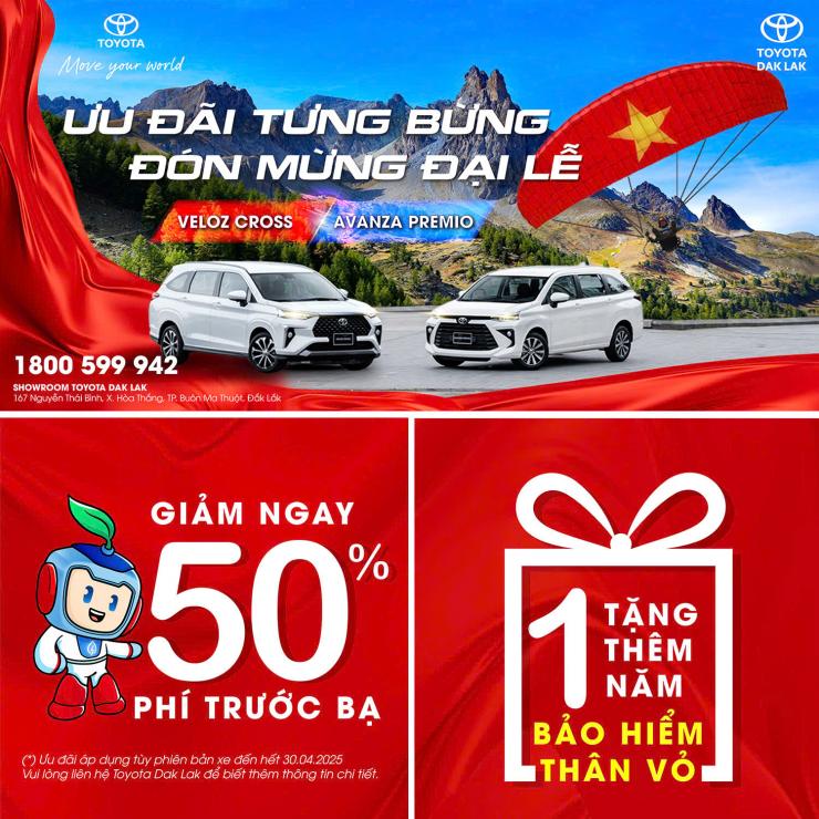 ƯU ĐÃI TƯNG BỪNG – ĐÓN MỪNG ĐẠI LỄ CÙNG TOYOTA DAK LAK