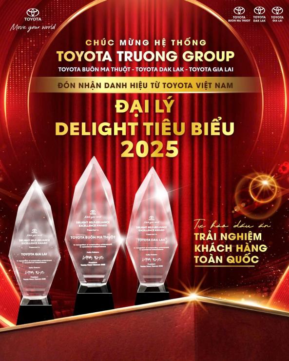 TOYOTA DAK LAK ĐÓN NHẬN DANH HIỆU CAO NHẤT TRONG HOẠT ĐỘNG CHĂM SÓC KHÁCH HÀNG TỪ TOYOTA VIỆT NAM