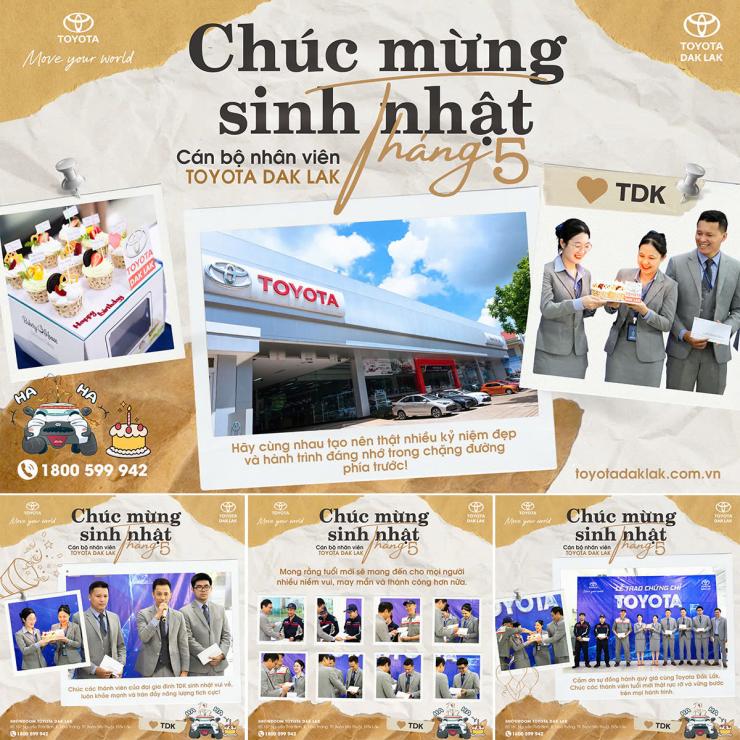 CHÚC MỪNG SINH NHẬT CÁN BỘ NHÂN VIÊN TOYOTA DAK LAK THÁNG 5