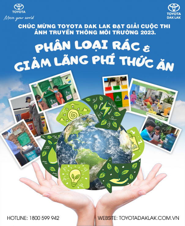 CHÚC MỪNG TOYOTA DAK LAK ĐẠT GIẢI CÓ SỐ LƯỢNG NGƯỜI THAM GIA NHIỀU NHẤT CUỘC THI ẢNH TRUYỀN THÔNG MÔI TRƯỜNG DO TOYOTA VIỆT NAM PHÁT ĐỘNG