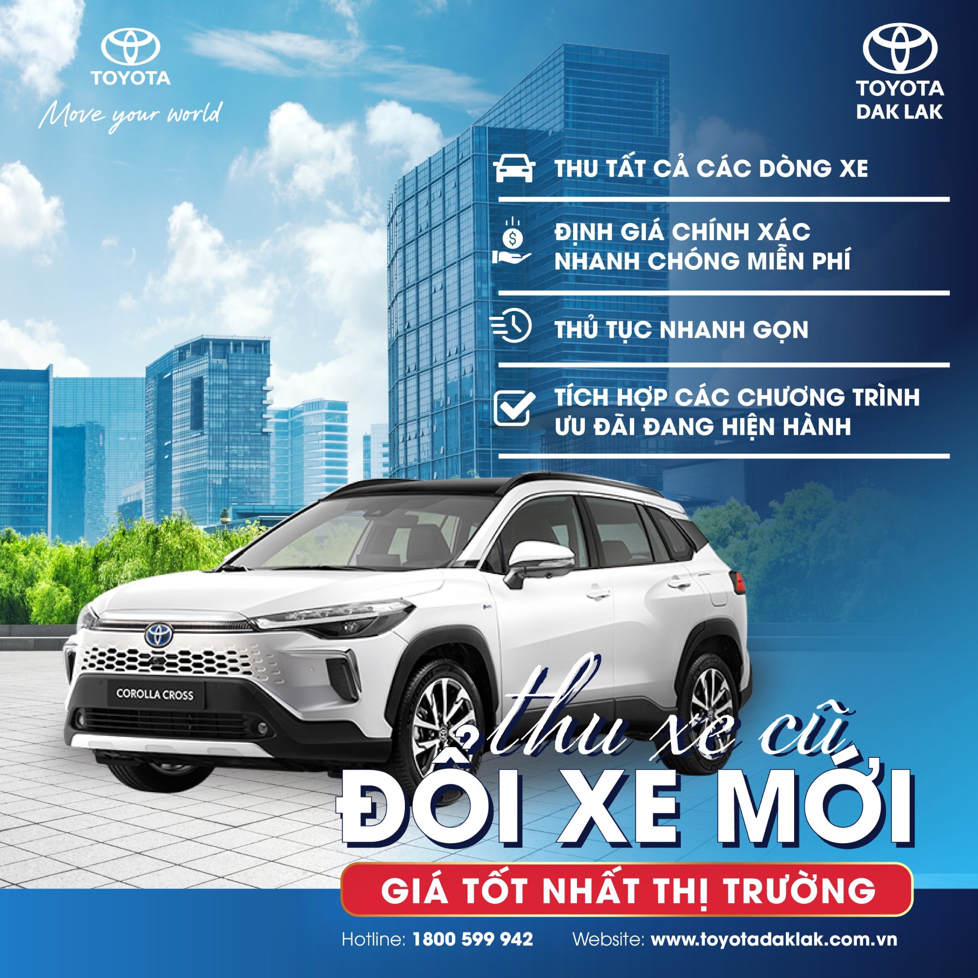 Thu xe cũ - Đổi xe mới tại Toyota Dak Lak: Lựa chọn thông minh, tiết kiệm tối ưu!