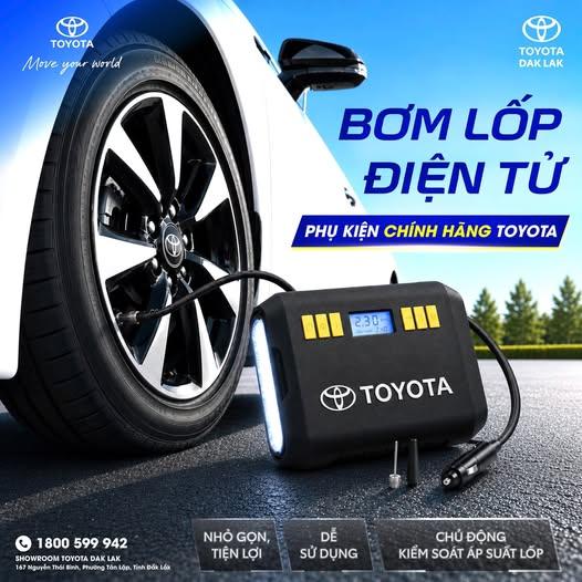 BƠM LỐP ĐIỆN TỬ CHÍNH HÃNG TOYOTA: PHỤ KIỆN "CỨU NGUY" TRƯỚC TÌNH HUỐNG BẤT NGỜ
