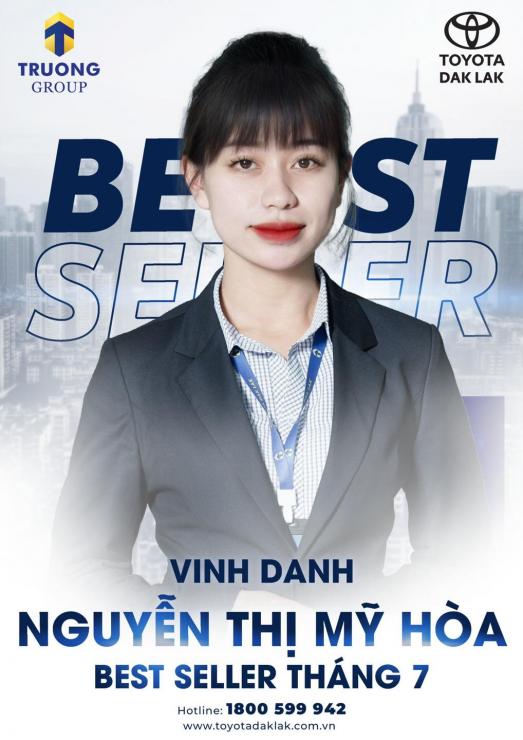 VINH DANH BEST SELLER THÁNG 7 - NGUYỄN THỊ MỸ HÒA