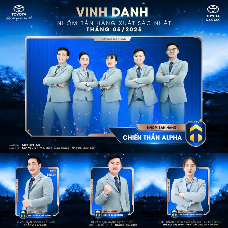 VINH DANH ĐỘI NHÓM BÁN HÀNG XUẤT SẮC NHẤT THÁNG 05/2025 – CHIẾN THẦN ALPHA