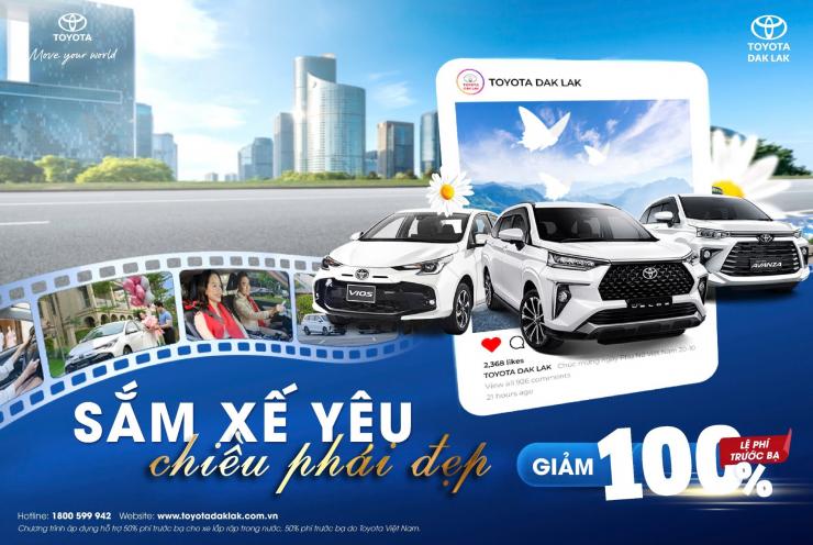 Sắm "Xế Yêu" Chiều Phái Đẹp – Ưu Đãi Đặc Biệt Từ Toyota Đắk Lắk Nhân Ngày 20.10