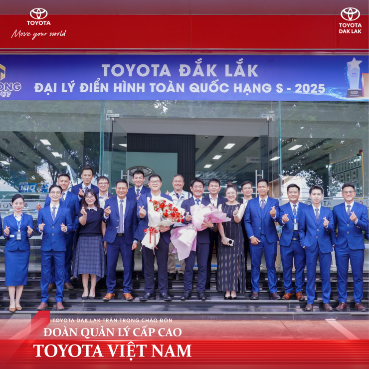 CHÀO ĐÓN TỔNG GIÁM ĐỐC TOYOTA VIỆT NAM CÙNG ĐOÀN LÃNH ĐẠO CẤP CAO ĐẾN THĂM VÀ LÀM VIỆC TẠI TOYOTA DAK LAK