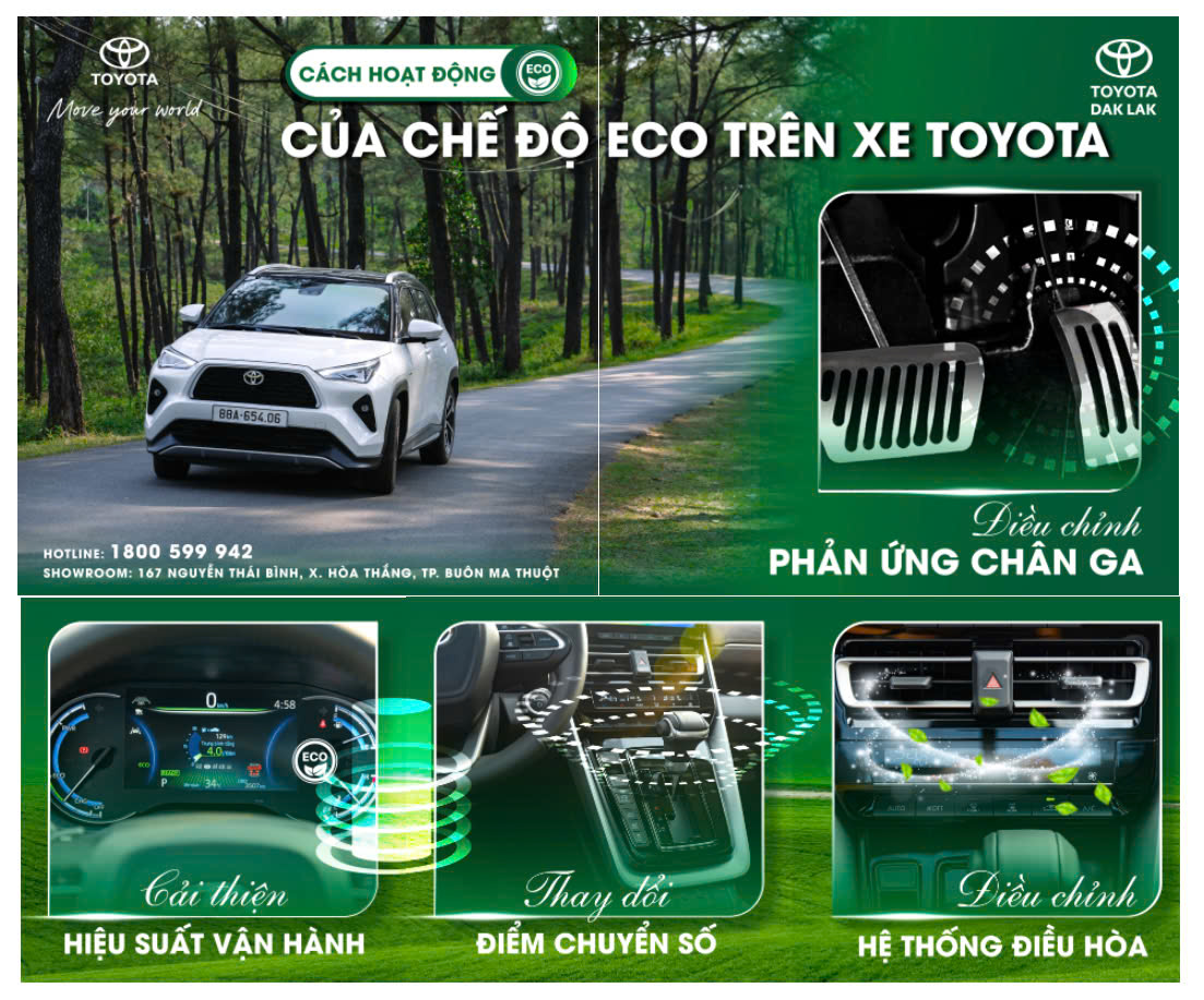 Khám phá chế độ ECO trên xe Toyota – Tiết kiệm nhiên liệu, bảo vệ môi trường