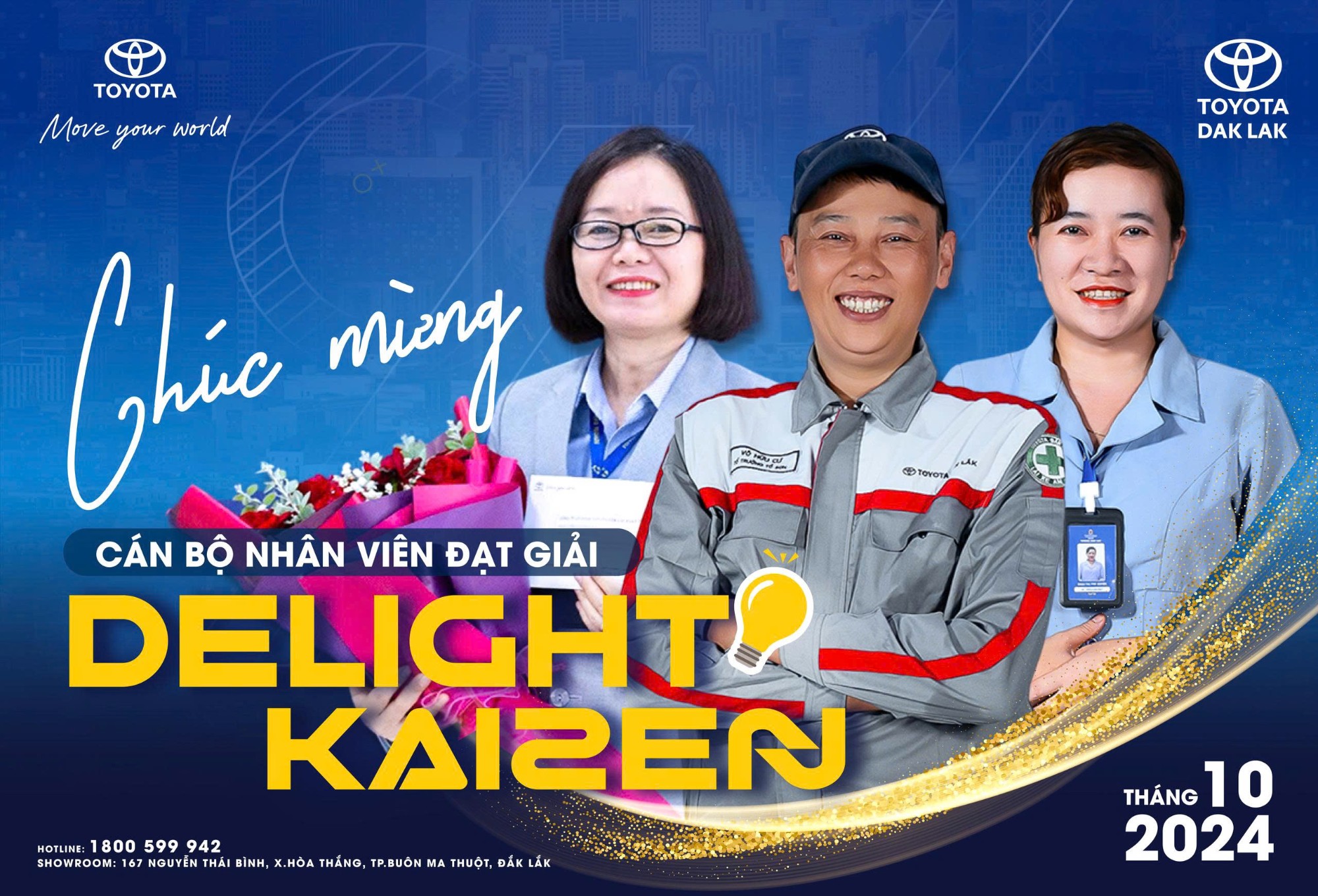 Vinh Danh Chiến Dịch Delight Tháng 10/2024 Tại Toyota Đắk Lắk