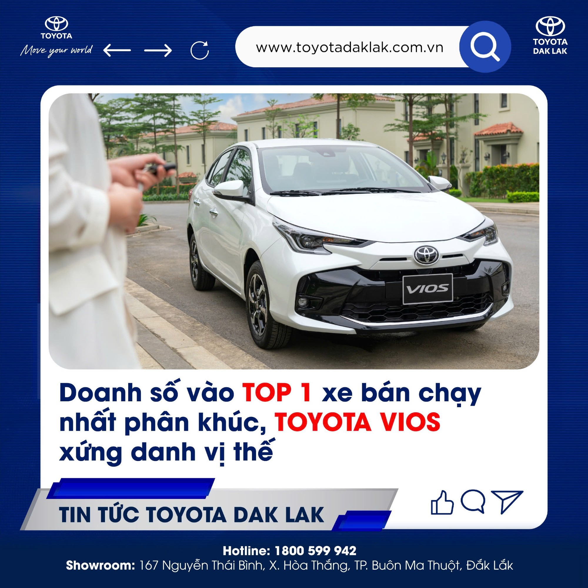 Toyota Vios: Vững vàng vị thế Top 1 phân khúc sedan hạng B