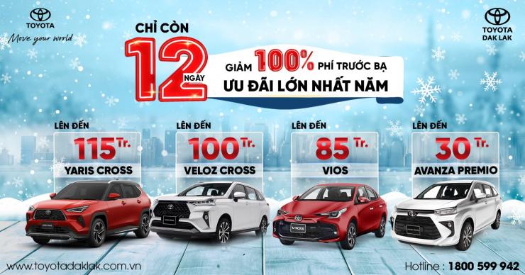 CHỈ CÒN 12 NGÀY ĐỂ NHẬN NGAY ƯU ĐÃI LỚN NHẤT TRONG NĂM